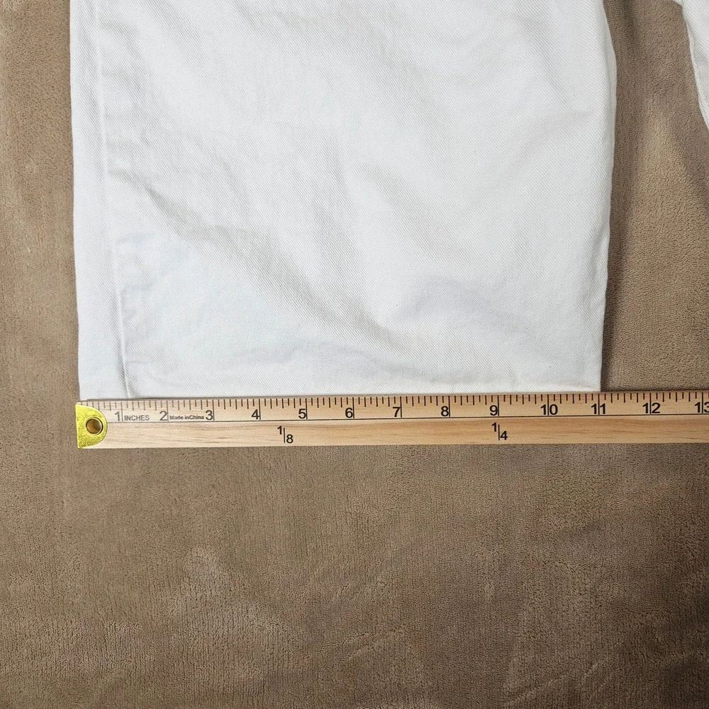 Levis 569 Men White Loose Straight Denim Shorts Size 34